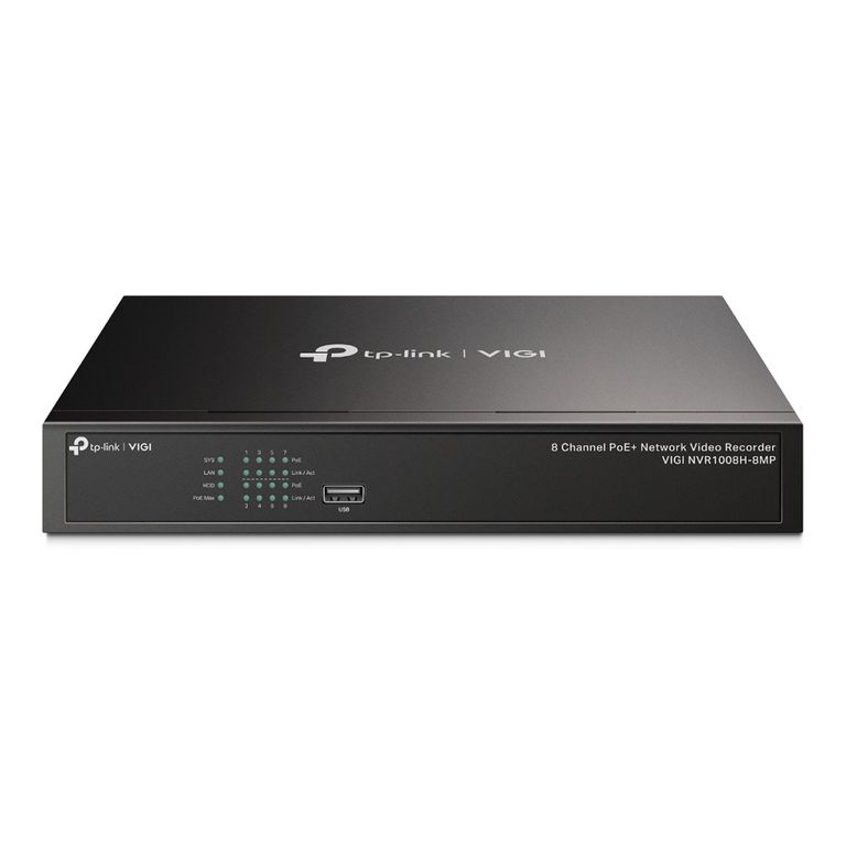 NVR TP-LINK VIGI 8MP 8 CANALES H.265 HDMI ONVIF PN VIGI NVR1008H-8MP