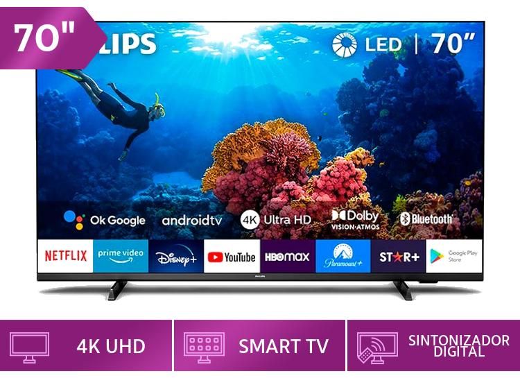 TELEVISOR SMART TV 4K ULTRA HD 70 70PUD7406 ANDROID TV