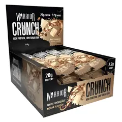 WARRIOR - Barra Proteína Crunch 64 grs caja 12 unidades - White Chocolate Mocha