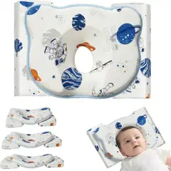 DAUER - Set de Almohadas para Bebé Ergonómicas con Sistema Antivuelco y Prevencion de Cabeza Plana Niño