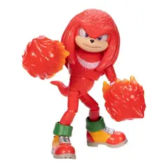 JAKKS PACIFIC - Sonic 3 - Figura Knuckles con puño fuego articulable