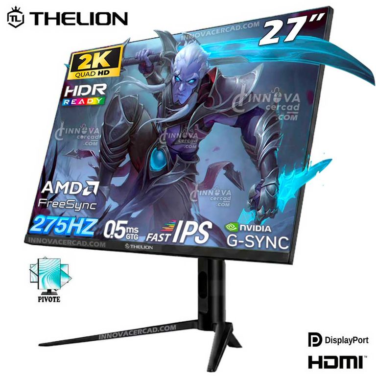 Monitor Gaming THELION IPG27FQI, 27 Fast IPS, 2K QHD, 275Hz, 0.5ms, FreeSync, G-Sync