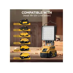 DEWALT - Reflector Inalambrico de Trabajo 38W LED 4800 Lumenes para baterias 20V con puerto USB-C