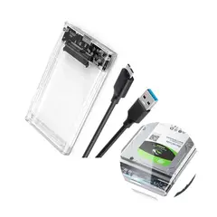 SEISA - Case para disco duro de laptop 2.5 DN-K209 sata USB 3.0 Transparente