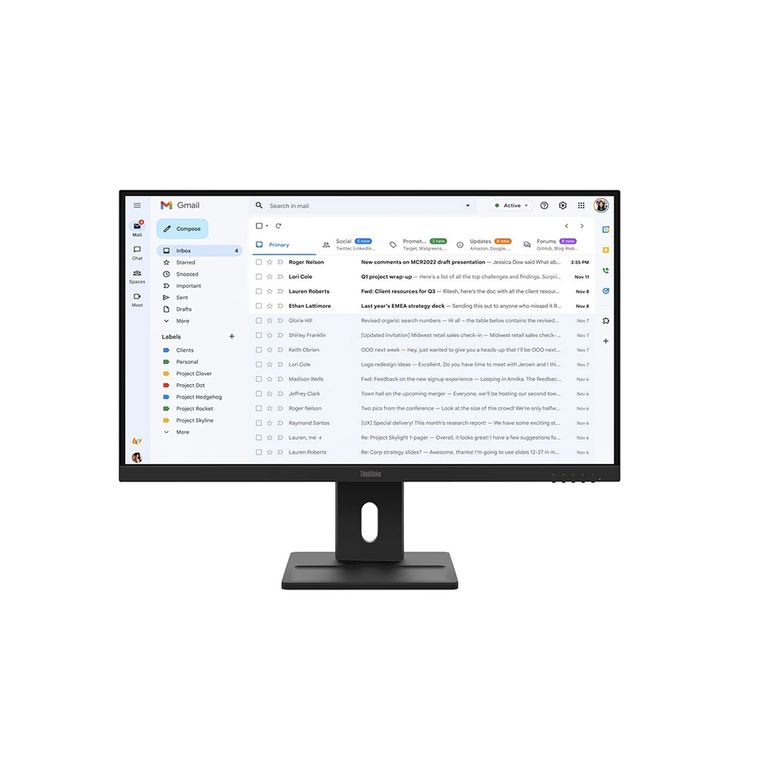 Monitor ThinkVision E27-40 27 Pulg WLED FHD IPS HDMI DP VGA Parlantes
