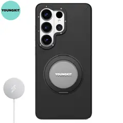 YOUNGKIT - Case para Samsung Galaxy S26 Ultra Leather 360° MagSafe - Negro