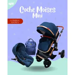 BABY - COCHE MOISES MODELO MINI COLOR AZUL - PREMIUN