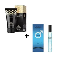 GENERICO - Titan Gel Gold Lubricante + Perfume de Feromonas Hombre