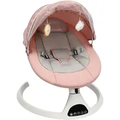 PERU IMPORTACIONES - Mecedora Eléctrica Rosado para Bebe con Bandeja Comedor