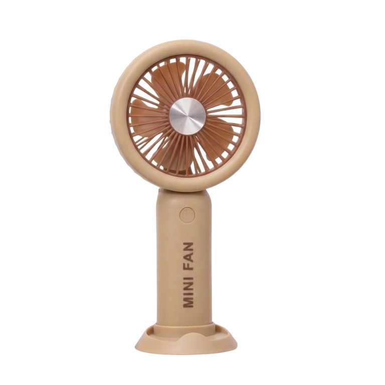 Mini Ventilador Portátil Recargable Marrón