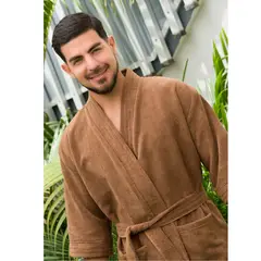 SOÑALIERE - Salida de Baño Hombre Microfibra - Marrón XL