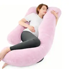 GENERICO - Almohada para Embarazada, Diseño G Multifuncional, Color Rosado