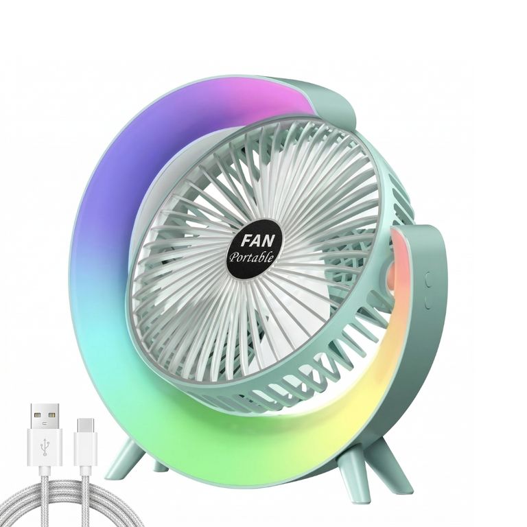 Mini Ventilador de Aire Acondicionado Ventilador Portátil Verde