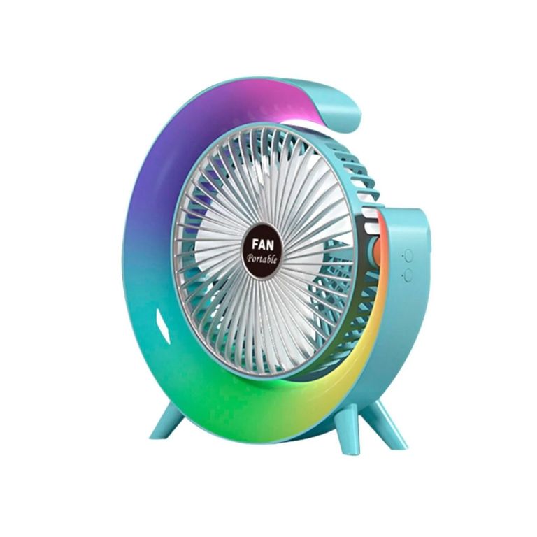 Mini Ventilador de Aire Acondicionado Ventilador Portátil Celeste
