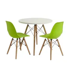 SIMET - PACK de 2 Sillas Sofia Niño Verde + Mesa Modelo Sofia niño