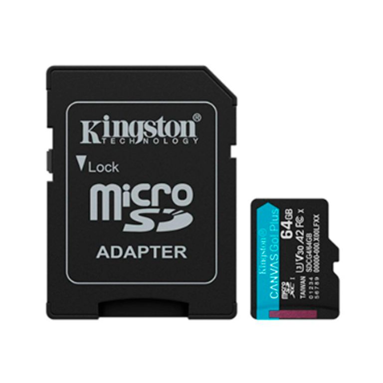 MEMORIA SD CANVAS GO PLUS SDCG4-64GB MICROSDXC 64GB CLASE 10 UHS-I U3 A2 ADAPTADOR INCLUIDO PN SDCG4-64GB