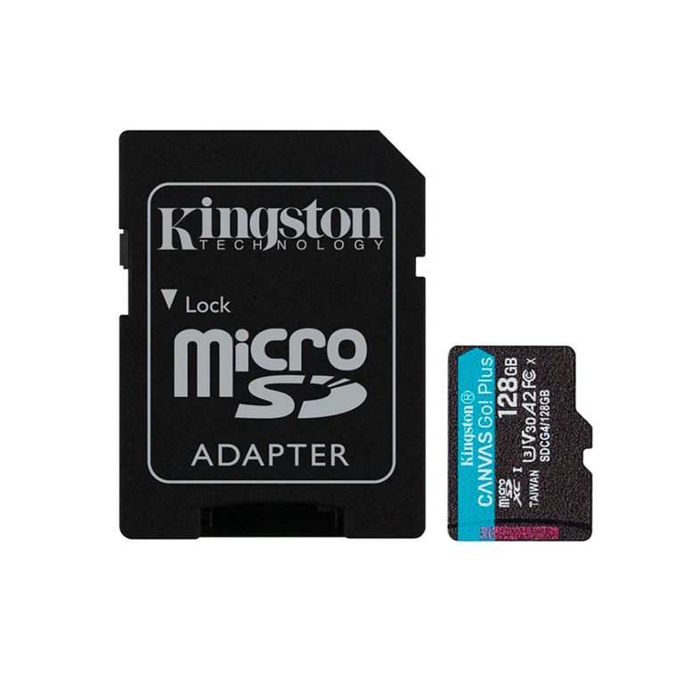 TARJETA DE MEMORIA CANVAS GO PLUS SDCG4-128GB MICROSDXC 128GB CLASE 10 UHS-I U3 V30 A2 LECTURA 200MBS ADAPTADOR INCLUIDO PN SDCG4-128GB