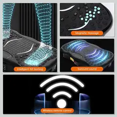 GENERICO - PLATAFORMA VIBRATORIA DE 120 VELOCIDADES, CON BLUETOOTH + CONTROL+ 2 LIGAS PARA EJERCICIOS