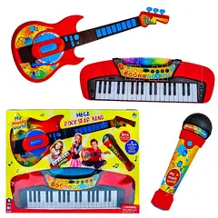 OEM - Set Musical Infantil de Guitarra Órgano y Micrófono con luces Luces Led