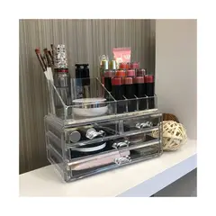 GRETAIL - Organizador De Cosméticos Maquillaje Joyas 4 Cajones Acrílico