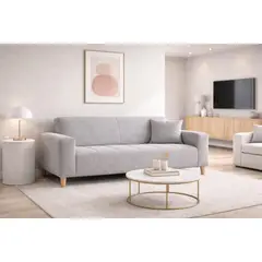 ARTSOFA - Sofá Tres Cuerpos Dante Gris Antifluido