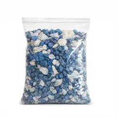 GENERICO - Piedras decorativas blanca y azul para peceras yo acuarios