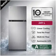 LG - Refrigeradora 241 Litros No Frost VT24BPY Plateado