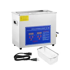 GENERICO - Limpiador Ultrasonico Digital 6 Lt. Acero Inox Limpieza profunda