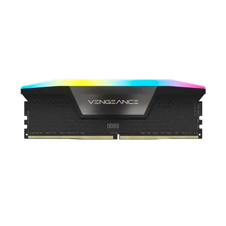 MEMORIA RAM VENGEANCE RGB CMH16GX5M1E6000Z36 16GB DDR5 6000MHZ DIMM CL36 1.35V ILUMINACION RGB NEGRA PN CMH16GX5M1E6000Z36