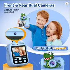 GENERICO - Cámara Digital para Niños con Impresora Térmica Instantánea Fotos sin tinta + Papel Incluido