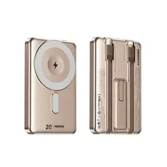 REMAX - Power Bank Magnético 10000mAh Carga Inalámbrica con Soporte Integrado