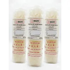 GENERICO - Pack 3 unidades Pasta De Agar Agar 42.5g - Gelificante Natural Vegano
