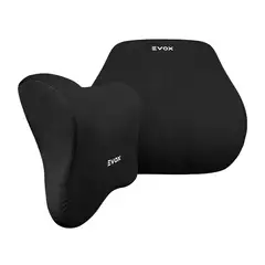 JOTA STORE - Set de Cojines Ergonómicos Evox WR9-B Negro Lumbar y Cervical