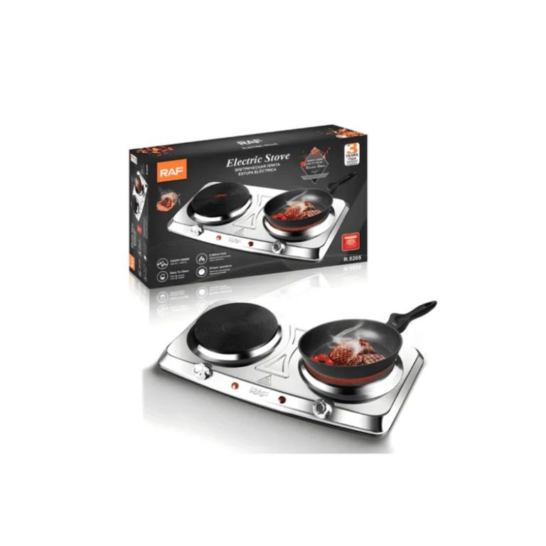 ESTUFA ELÉCTRICA PORTÁTIL DE 2 HORNILLAS