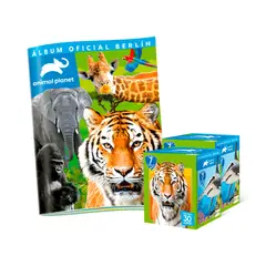 EDITORIAL BERLIN - ALBUM ANIMAL PLANET, ALBUM TAPA BLANDA + 2 PAQUETONES (60 SOBRES)