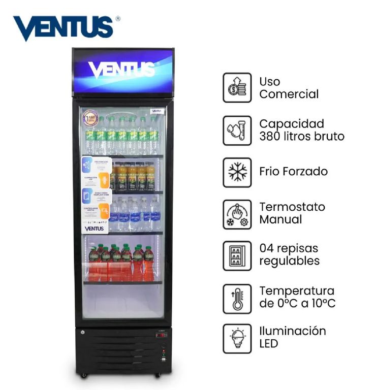 Visicooler LG-380TC 380 Litros con Turbo Cooling