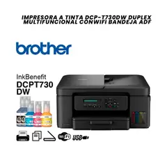 BROTHER - Impresora DCP-T730DW Multifuncional Duplex Wifi