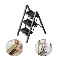 GENERICO - Escalera Metálica Plegable Portátil Multifuncional de 3 Pisos