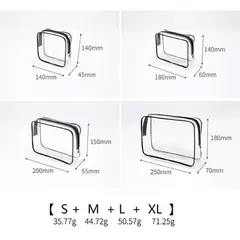 DENISASAA - Kit De 4 Neceser Cosmetiquera, Transparente De Viaje