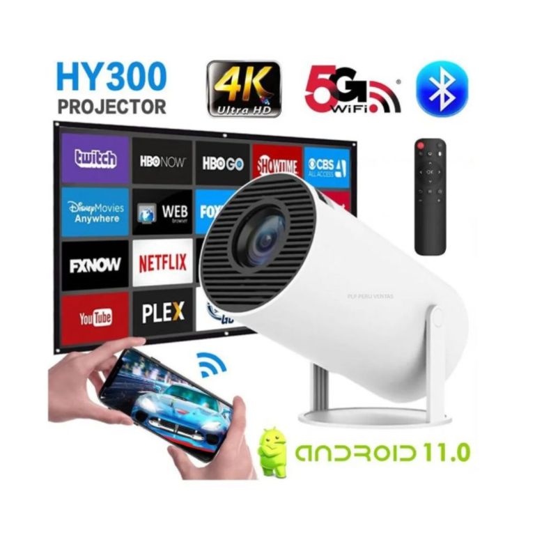 Mini Proyector Smart 4K 1080p Bluetooth Wifi