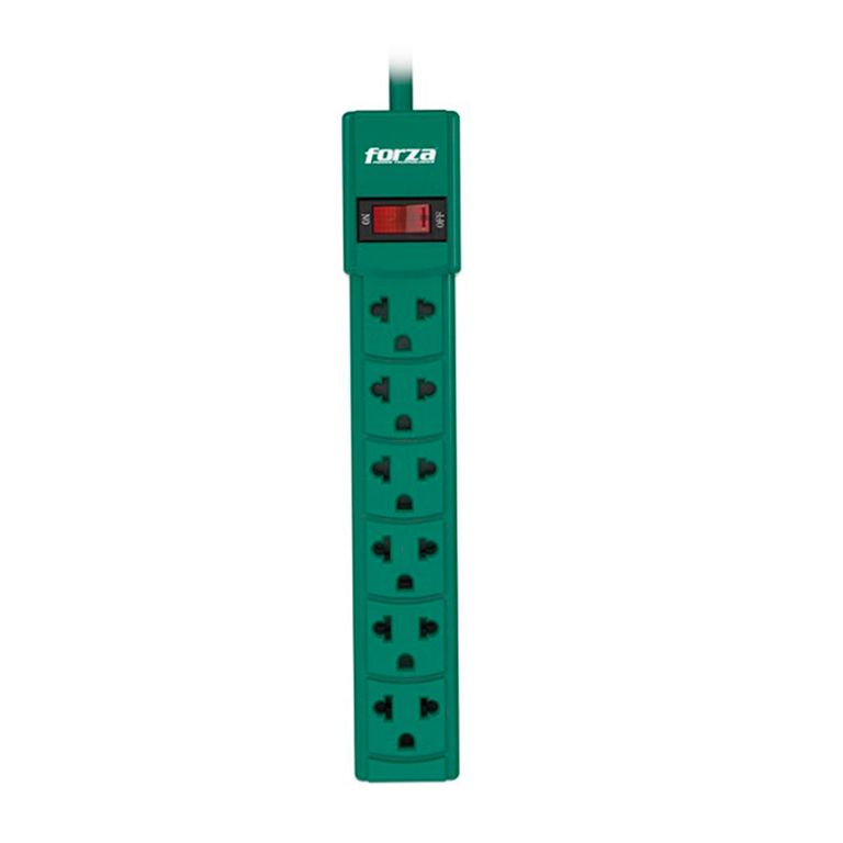 SUPRESOR DE PICO 6 TOMAS NEMA 2200W DISYUNTOR 220V PN PS-001G