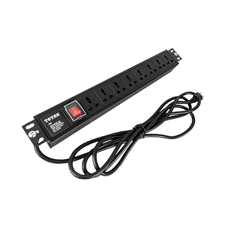 PDU EAC 8 TOMAS 220-250V 15A RACK CABLE 3M 16AWG NEGRO PN PD08019001