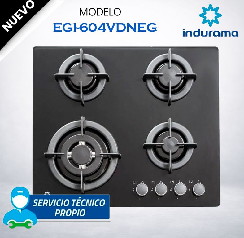 Encimera Multigas 4 Quemadores EGI-604VDNEG