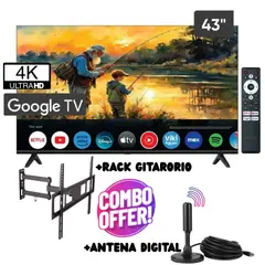BLACKLINE - Televisor 43 UHD 4K Smart TV BL43-T3000UD+RACK GIRATORIO