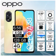 OPPO - Celular Poco A38 6.56" Pulg. 4GB RAM 128GB ColorOS 13.1 - Dorado