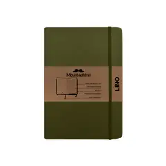 MOUSTACHINE - Libreta Classic Lino Verde Militar Mediano A5