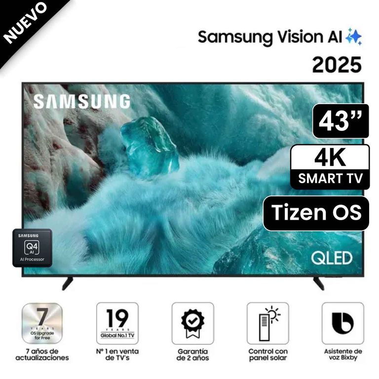 Televisor 43" Pulg. QLED Smart UHD 4K Vision Ai QN43Q7FAAGX- Negro