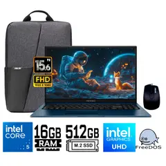 ASUS - Laptop VivoBook X1504VA-E84630 Intel Core i5 120U Ram 16Gb SSD 512Gb 15.6"FHD Táctil Free Dos