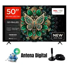 TCL - Televisor 50'' Qd Miniled UHD 4K Google TV 50C6KS 2025 + ANT