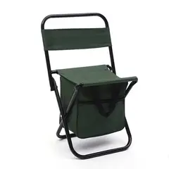 OEM - Silla Camping Plegable Con Bolsa Organizadora Verde